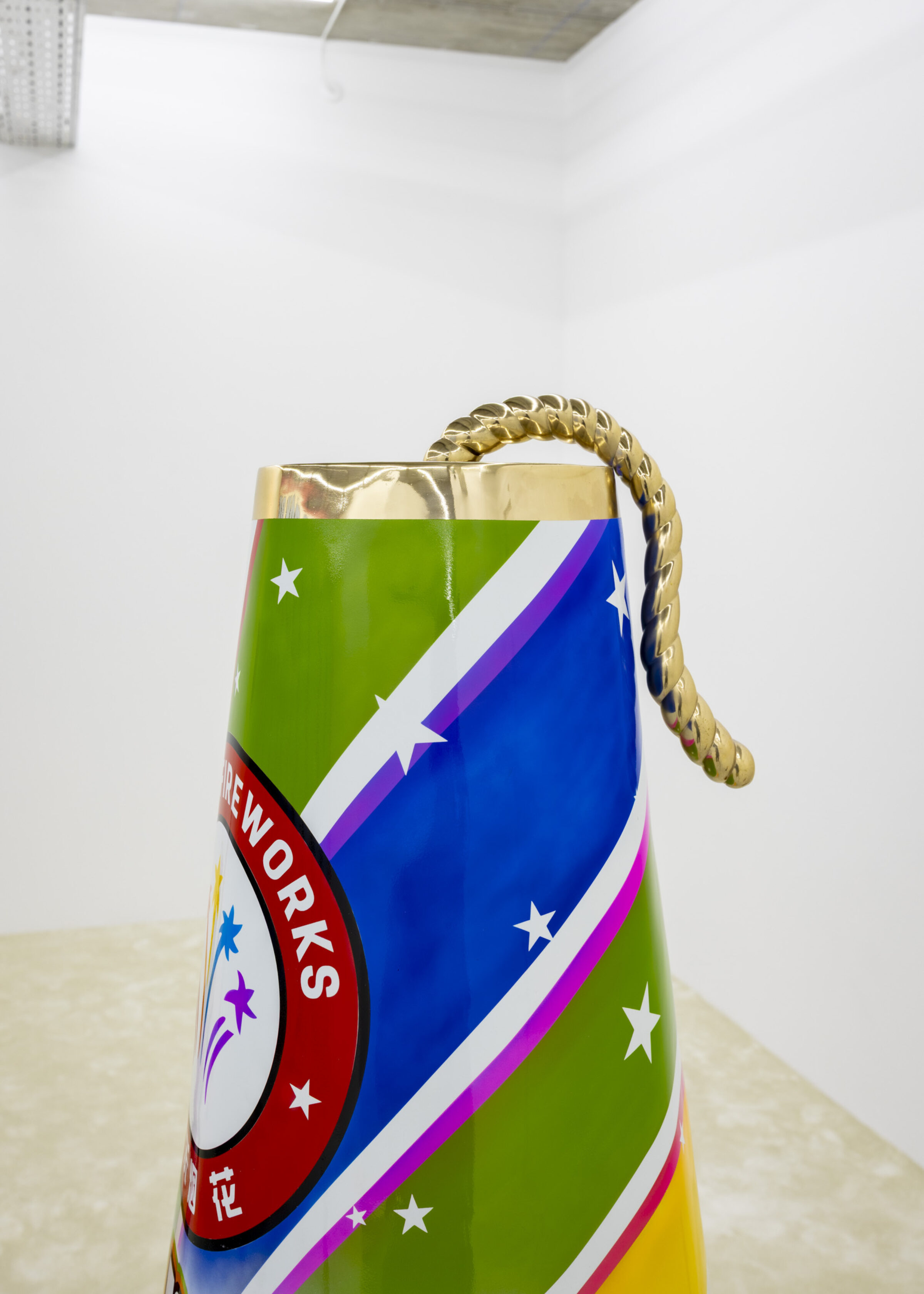 Installation view, Sylvie Fleury & Esben Weile Kjær: ULTIMATE CHARGE (2026). Courtesy of the artists and Andersen's Contemporary, Copenhagen. Photo: Malle Madsen.