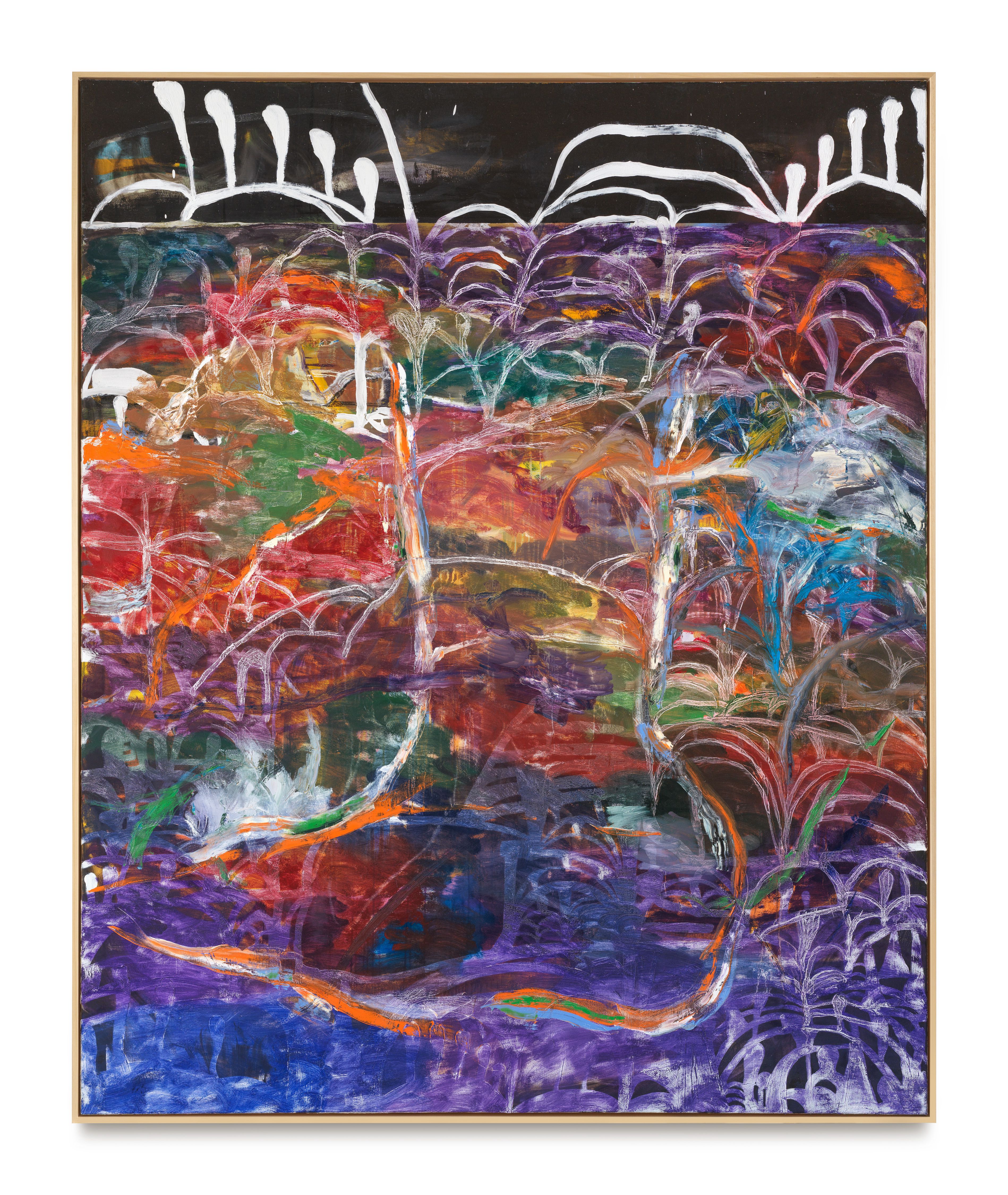 Aljoscha Tschaidse, Big foot, 2026. Signed & dated verso, Oil on canvas, framed, 220 x 180 cm / 86 ½ x 70 ¾ in. Photography: Gunter Lepkowski. Courtesy the artist & Galerie Falk Losniza