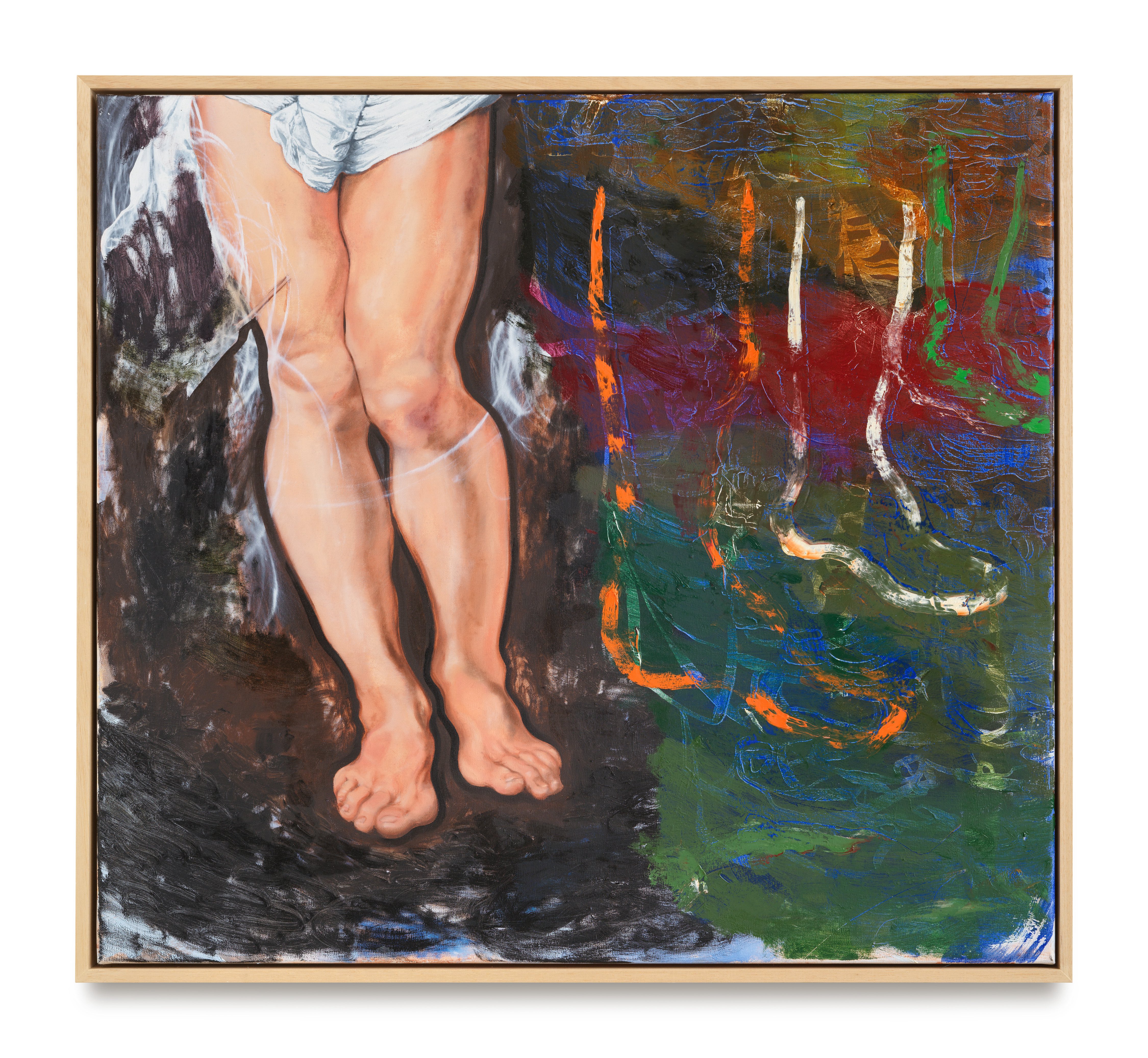 Aljoscha Tschaidse, St. Sebastian, 2026. Signed & dated verso, Oil on canvas, framed, 77.5 x 85 cm / 30 ½ x 33 ½ in. Photography: Gunter Lepkowski. Courtesy the artist & Galerie Falk Losniza