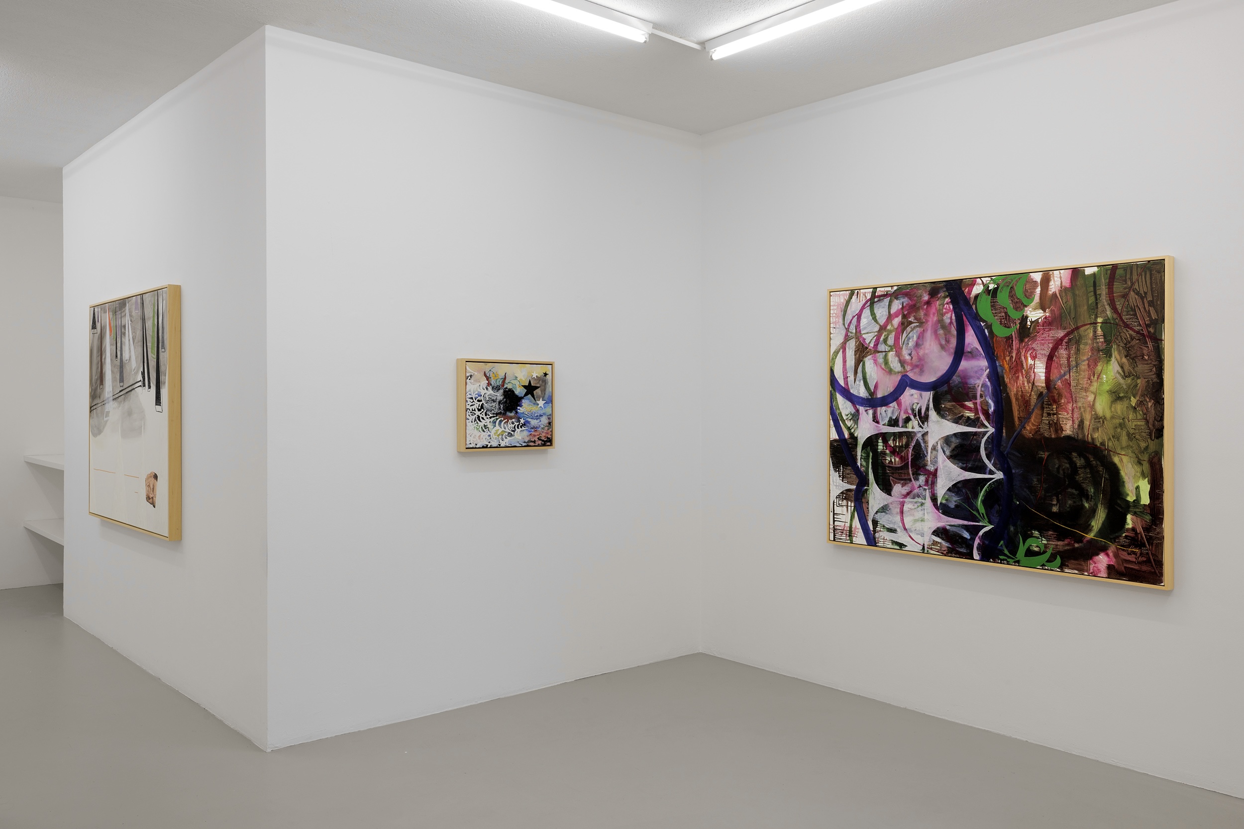 Installation view, Aljoscha Tschaidse, Bruges, Galerie Falk Losniza, Basel, 2026. Photography: Gina Folly. Courtesy the artist & Galerie Falk Losniza