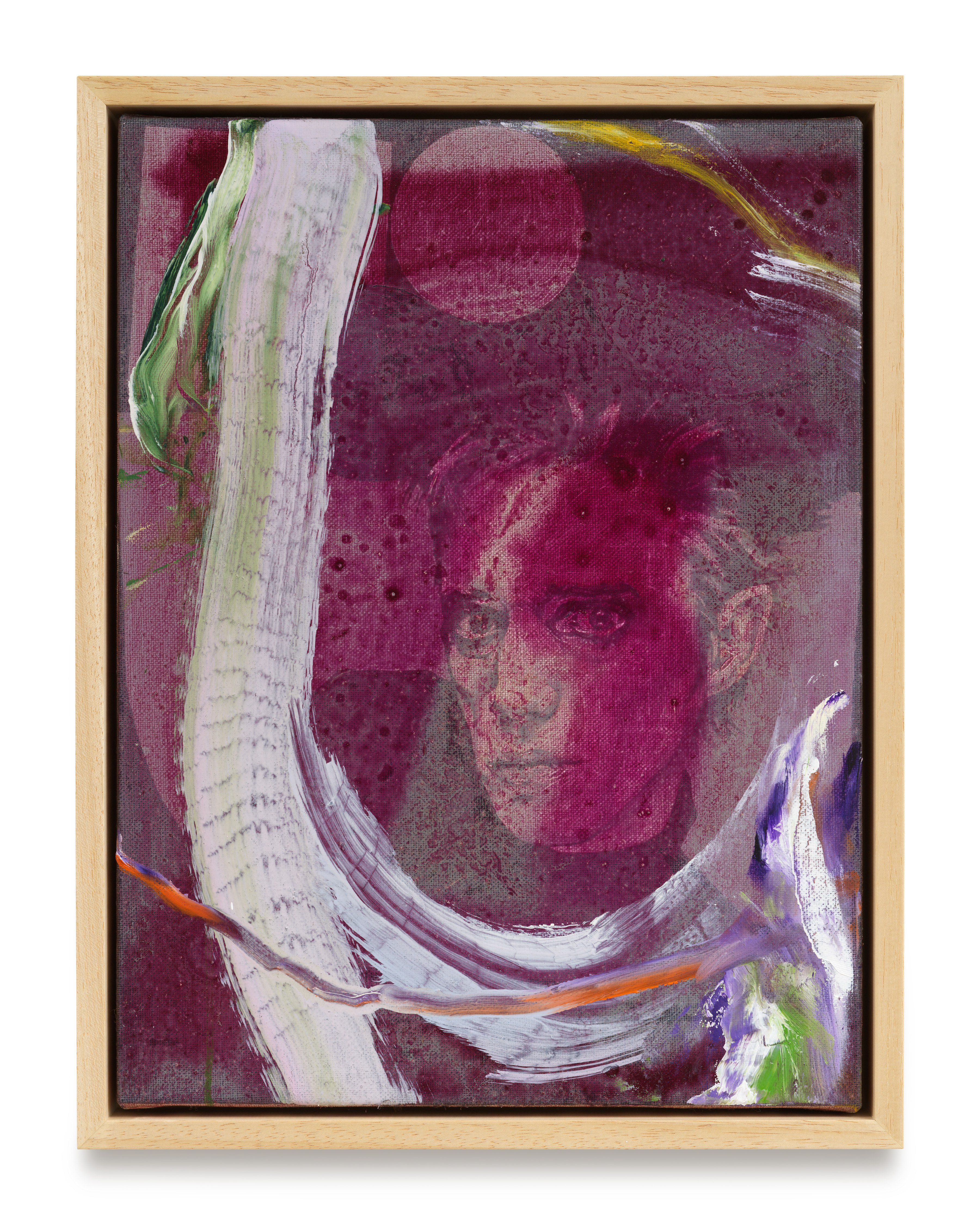 Aljoscha Tschaidse, Bargeld, 2026. Signed & dated verso, Oil on canvas, framed, 40 x 30 cm / 15 ¾ x 11 ¾ in. Photography: Gunter Lepkowski. Courtesy the artist & Galerie Falk Losniza
