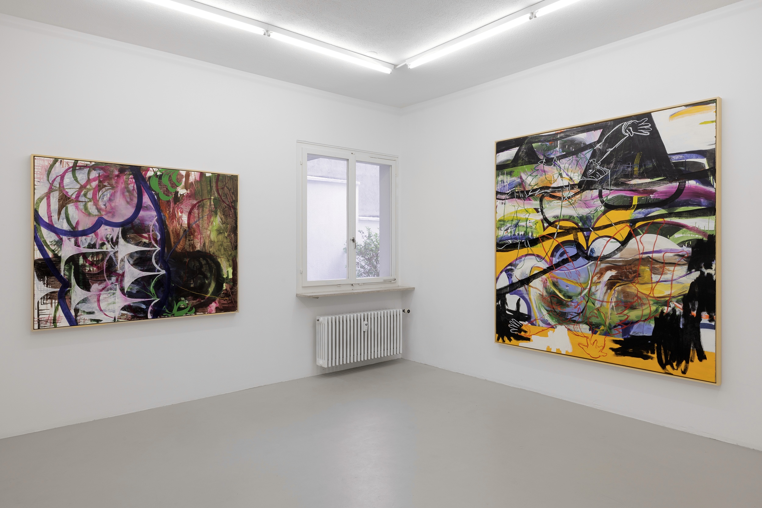Installation view, Aljoscha Tschaidse, Bruges, Galerie Falk Losniza, Basel, 2026. Photography: Gina Folly. Courtesy the artist & Galerie Falk Losniza