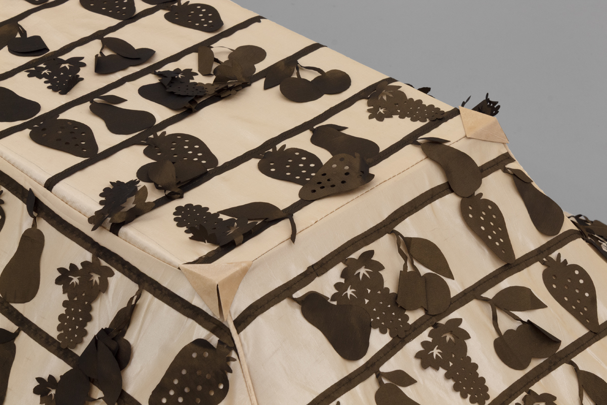 Connie Wilson, Dumb Pig, 2026 deadstock fabric, MDF. Courtesy of the artist and Prairie.