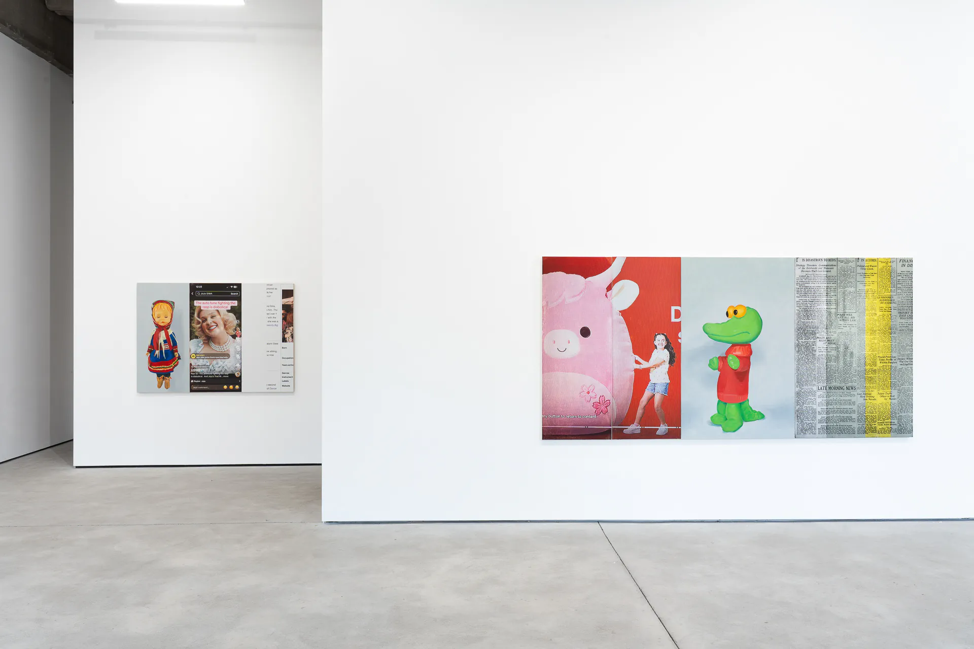 Installation view, Julia Wachtel: Return to Content a/b (2026). Courtesy of the artist and Klemm's, Berlin.