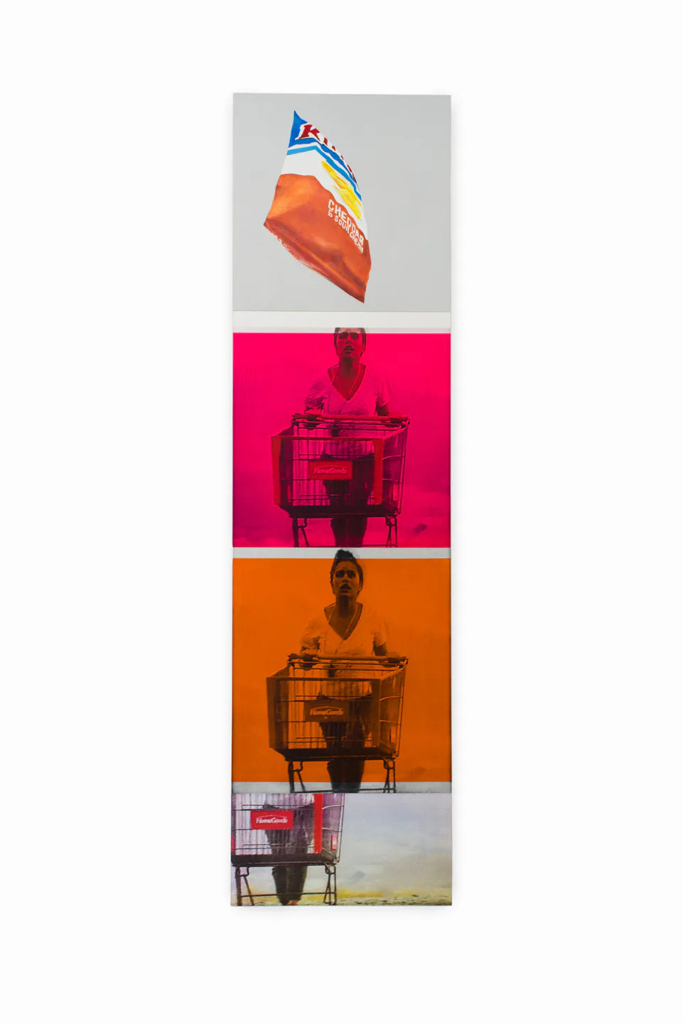 Julia Wachtel, Everything I always wanted, 2023, oil and acrylic on canvas, 282 x 76 cm. Courtesy of the artist and Klemm's.