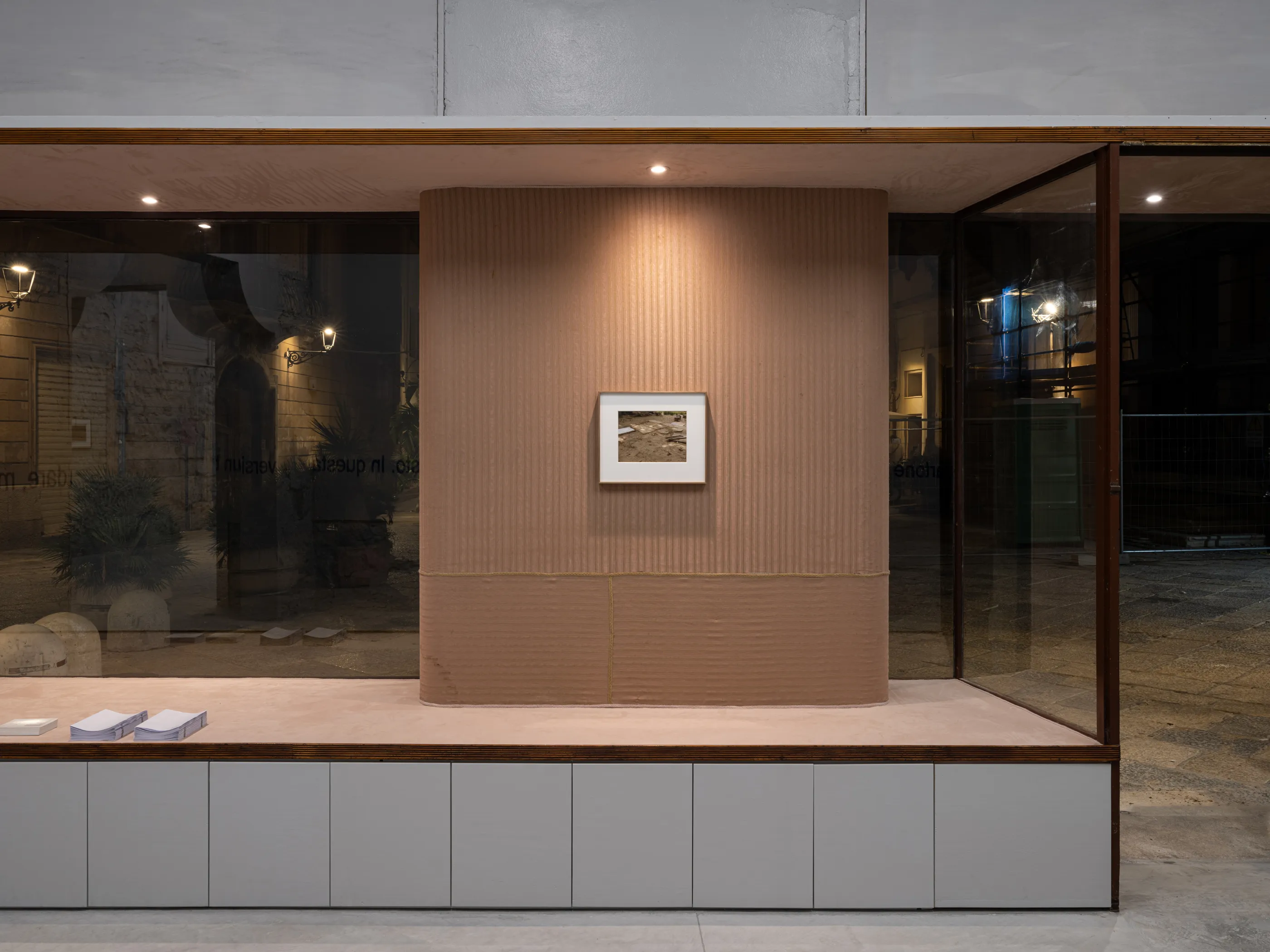 Installation View, Jason Hirata, Park McArthur, Lot C, INCURVA, Trapani, 11 July – 8 November 2026. Courtesy the artists and INCURVA. Photo: Oskar Lee. 