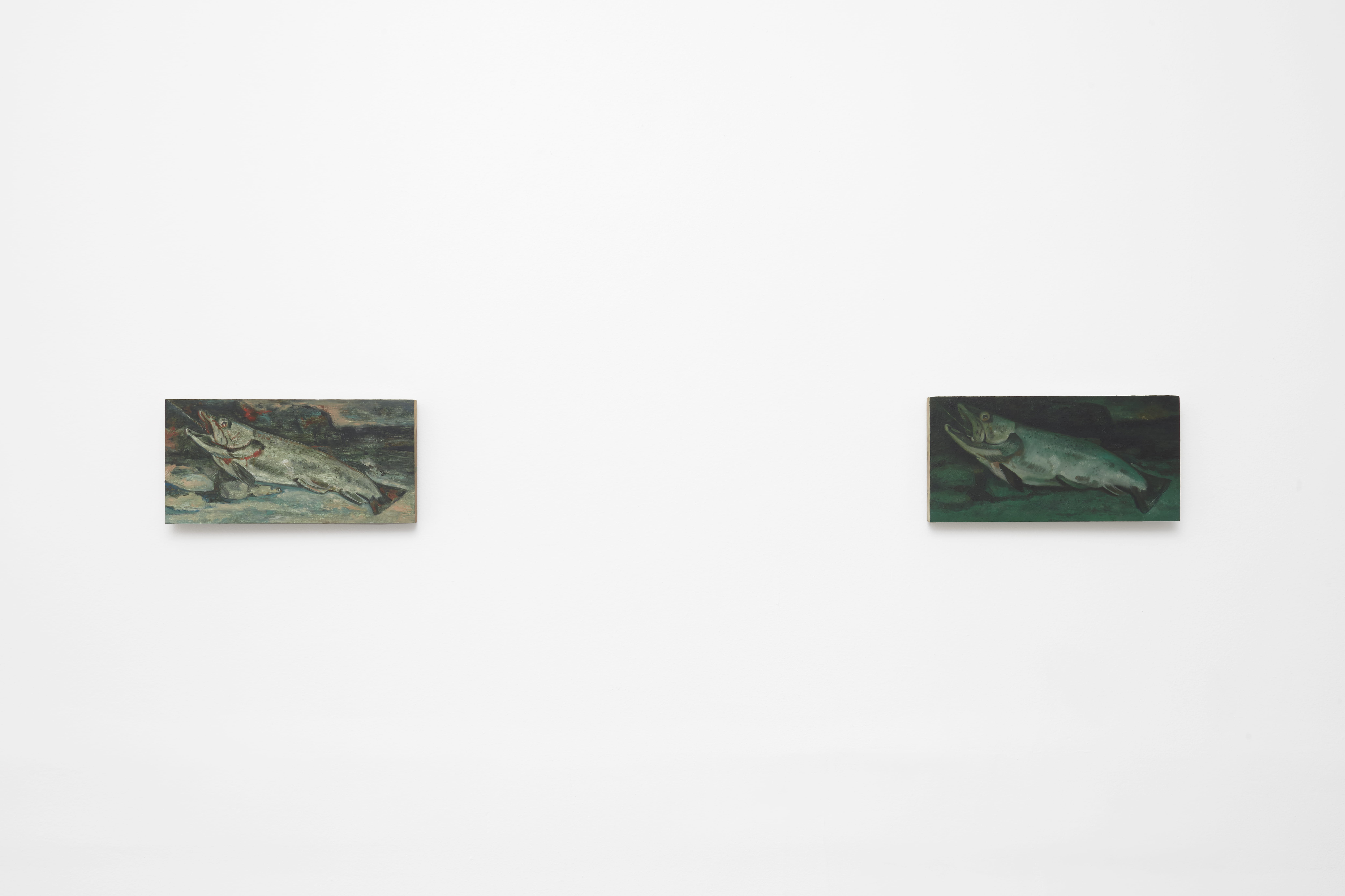 Brook Hsu, Installation view, Trout Fishing in America, Heidi, London, 2026. © Brook Hsu. Courtesy of the artist and Heidi, London. Photographer: Andy Keate