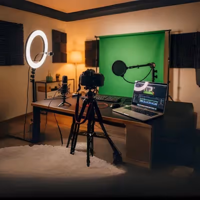 Equipamentos básicos para começar a produzir vídeos em casa.