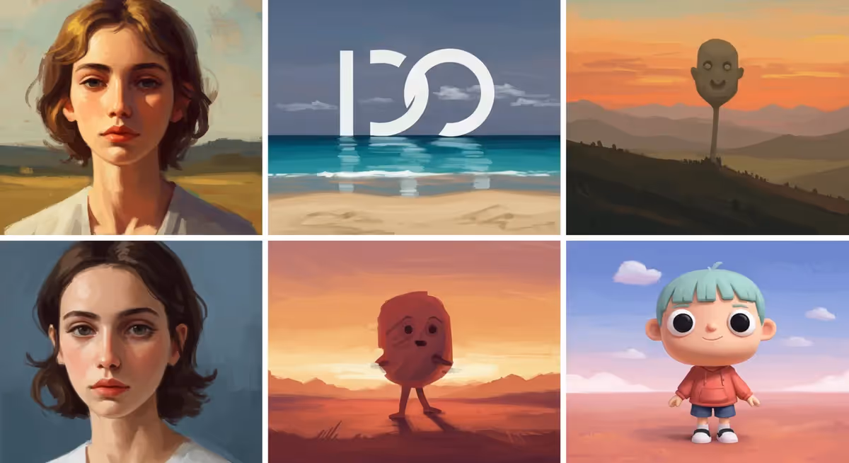 Galeria de ilustrações digitais em diferentes estilos
