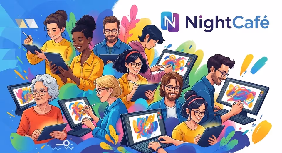 Grupo diverso cria arte digital colaborativa no NightCafe