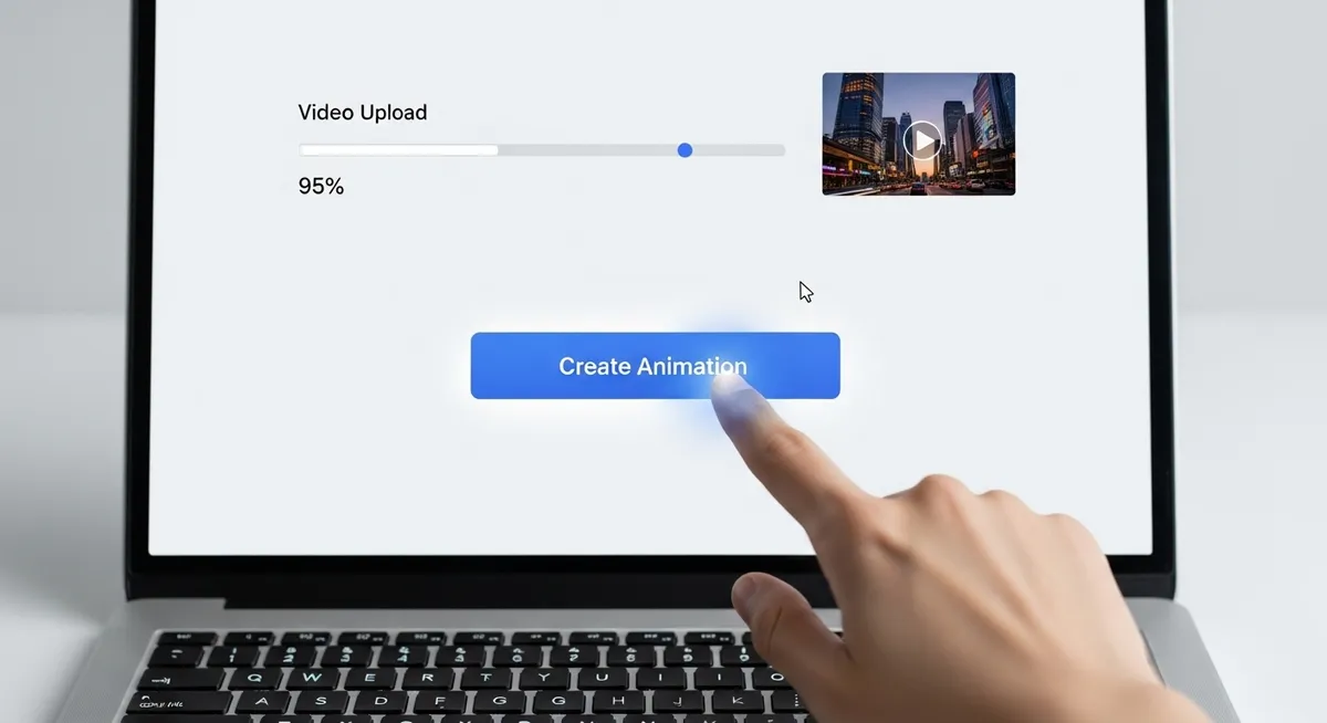 Pessoa criando animação digital em monitor grande com setup iluminado