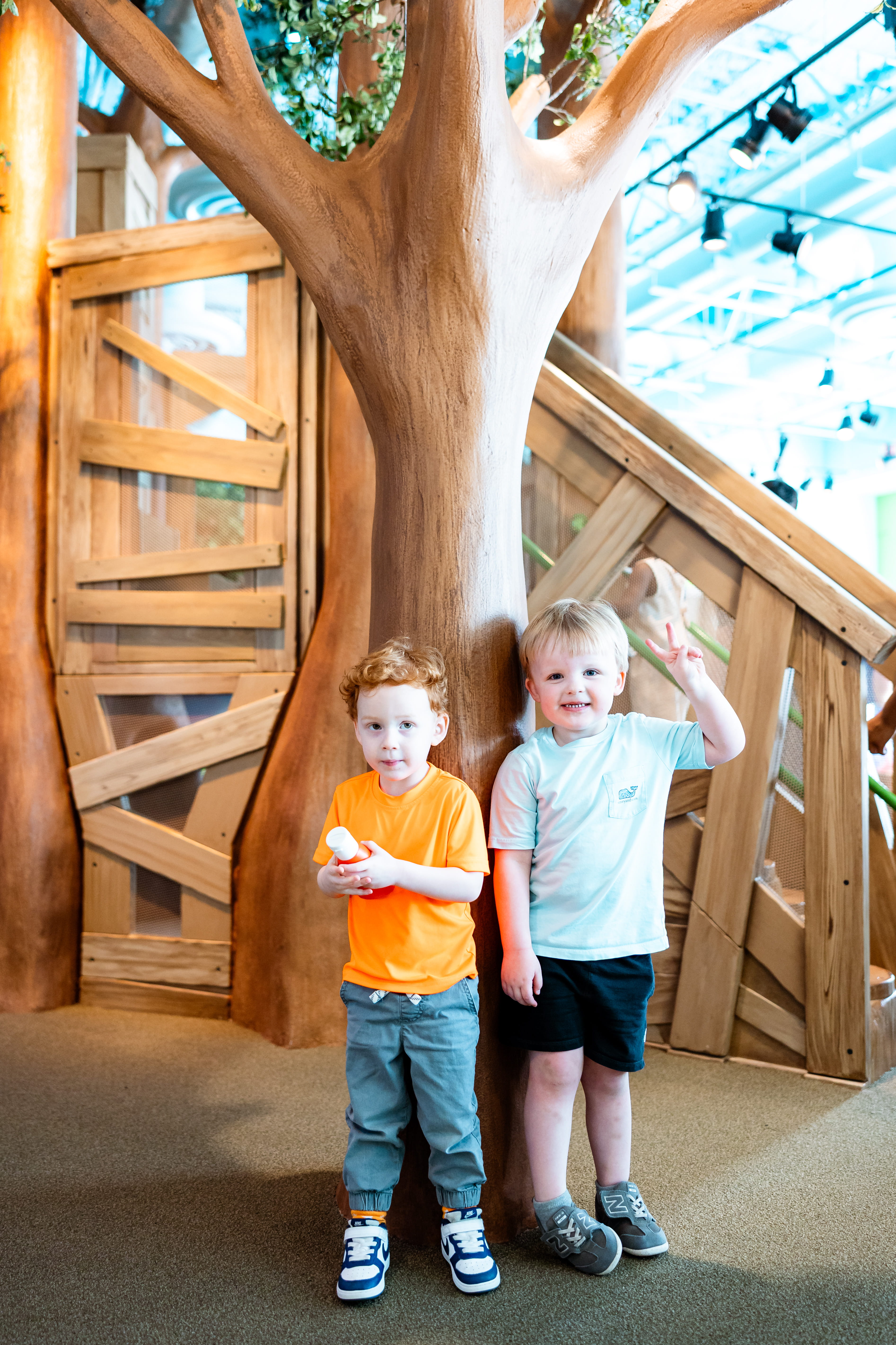 kids standing in play area