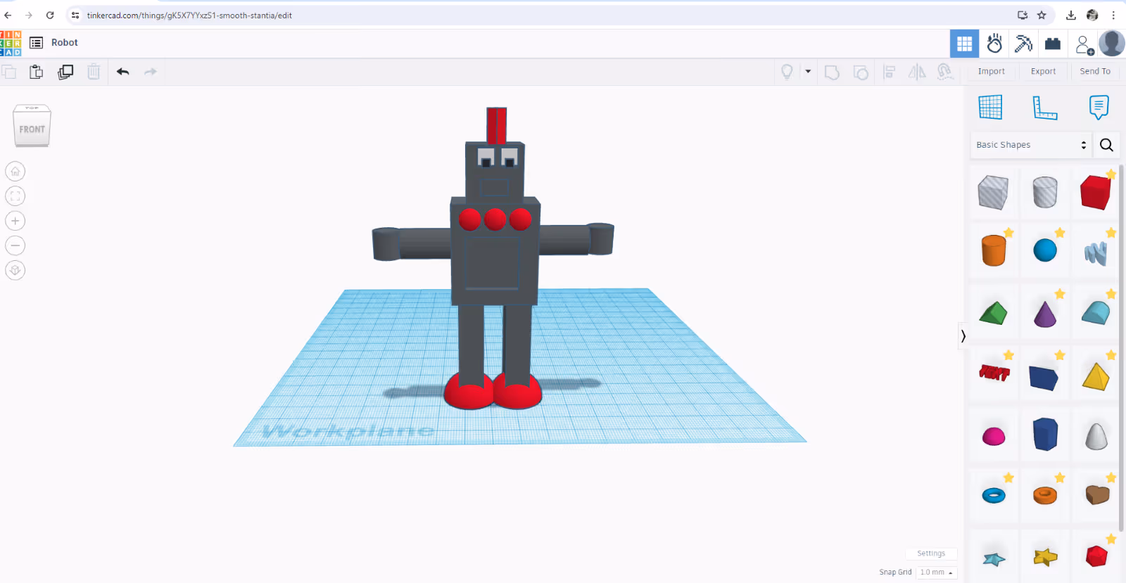 A computer screen shot of a cartoon robotDescription automatically generated