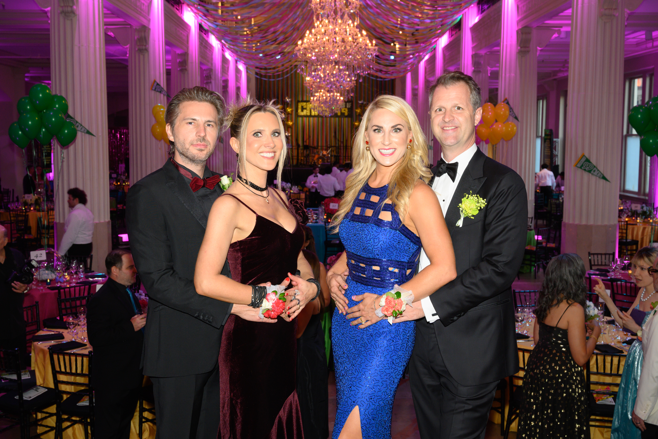 Event chairs Ryan and Cassandra Dalton and Kathryn and Travis Boeker orchestrated a bash that had guests feeling like they were back at the top of their high school game. 