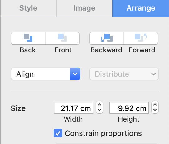 Resize the barcode to size noted in Step 1