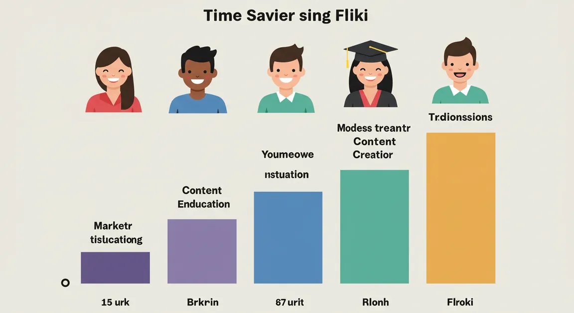 Gráfico de barras com personagens ilustrados e dados