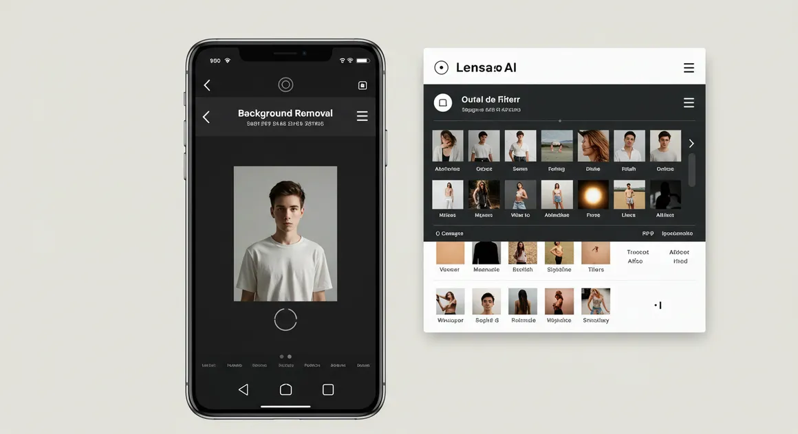 App de edição removendo fundo de retrato masculino