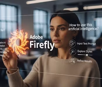 Adobe Firefly explicado em interface de IA