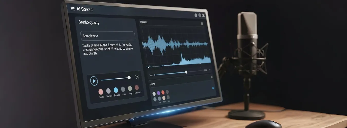 Interface de IA para geração de voz com qualidade profissional