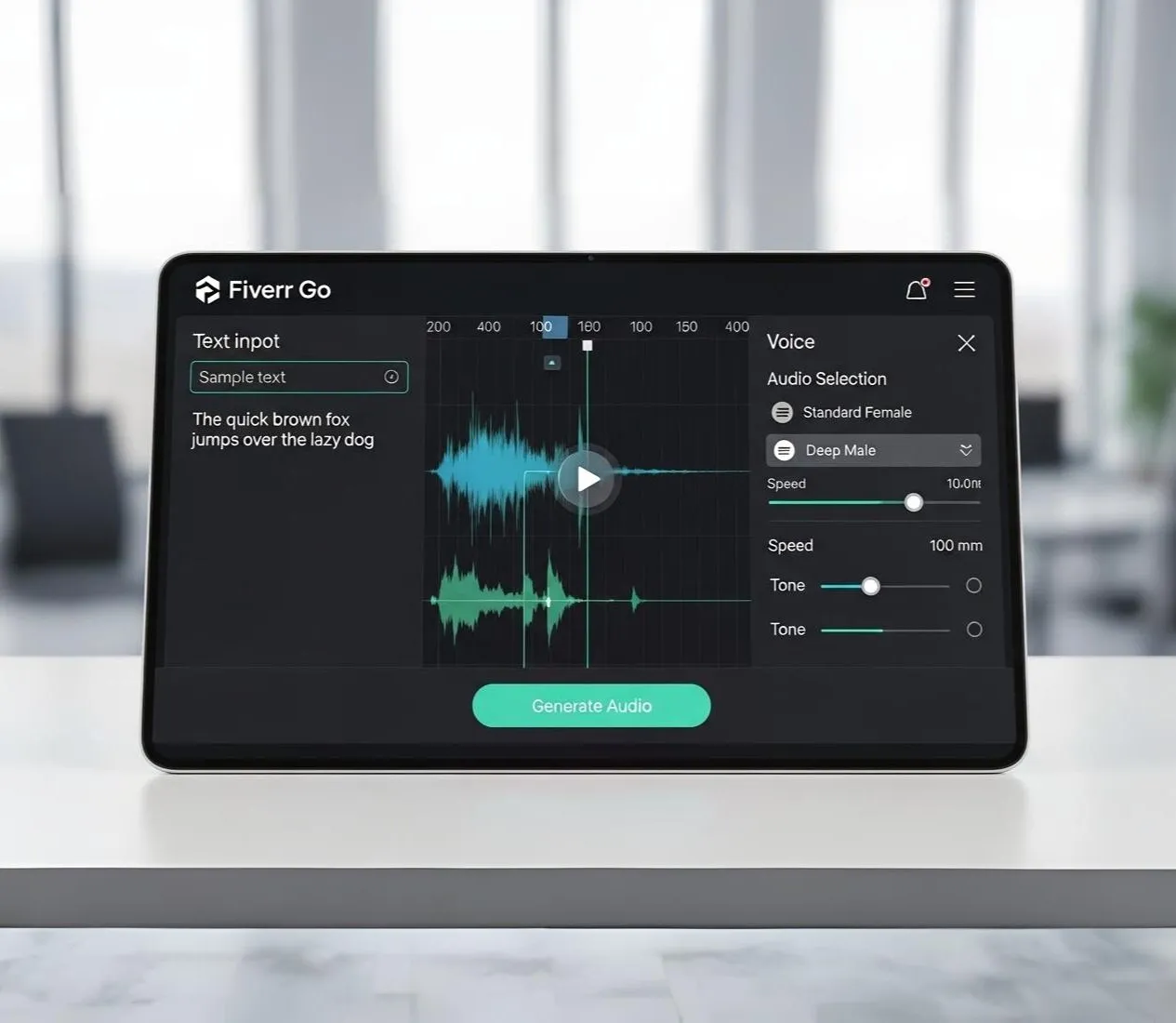 Como usar o Fiverr Go (AI Audio Generator)