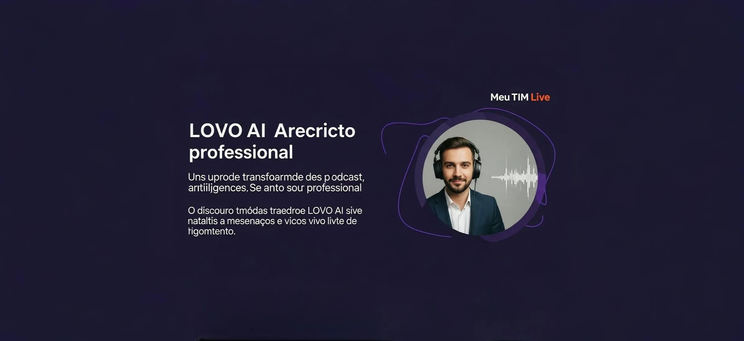 Interface do LOVO AI para narração e voz realista