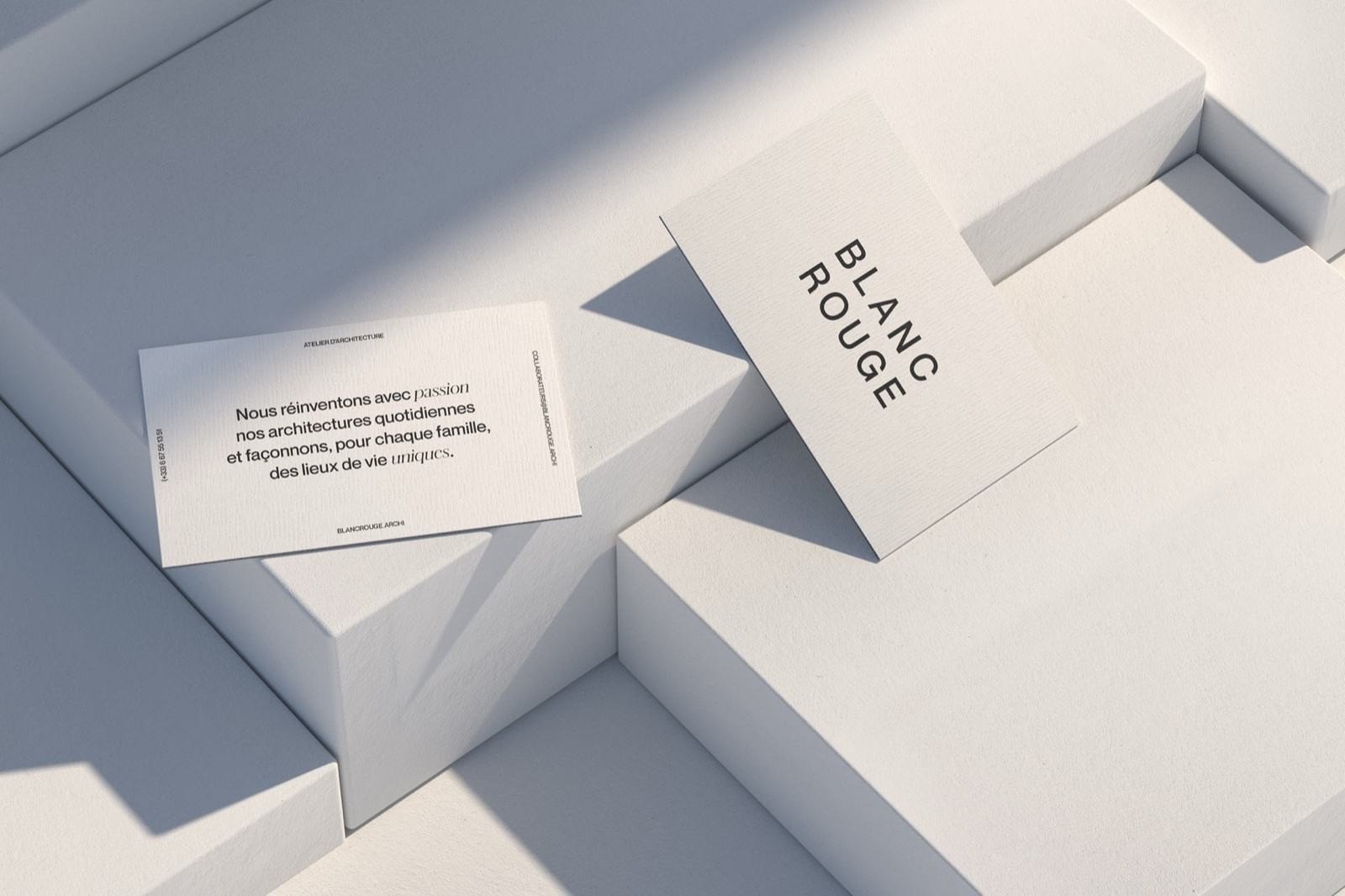 Blanc Rouge — cartes de visite et identité visuelle
