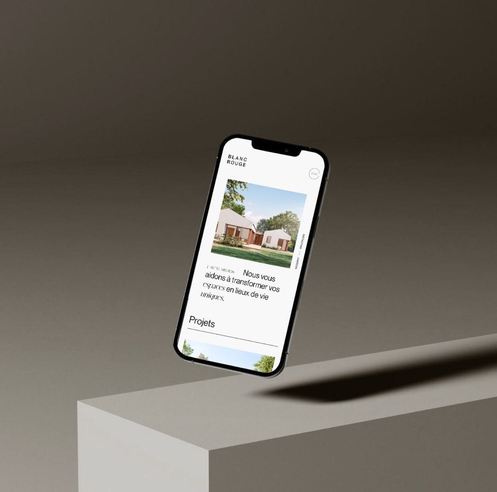 Blanc Rouge — site internet sur mobile