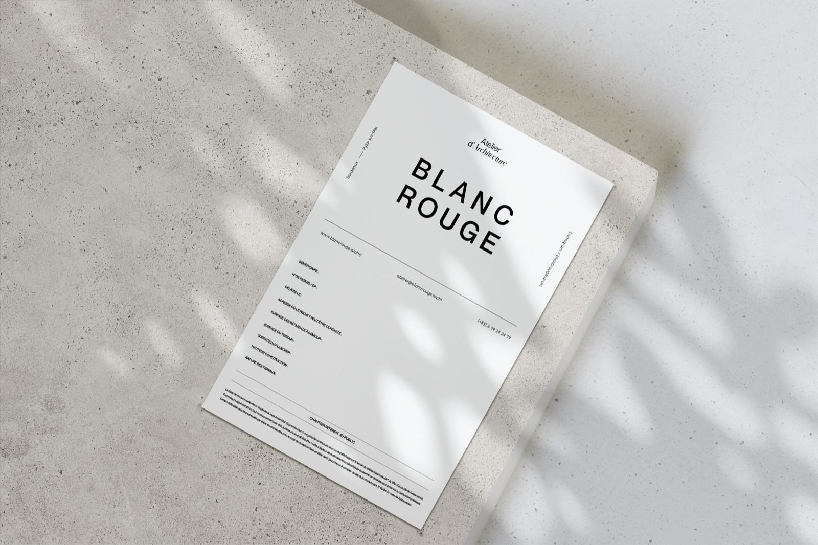 Blanc Rouge — papier en-tête