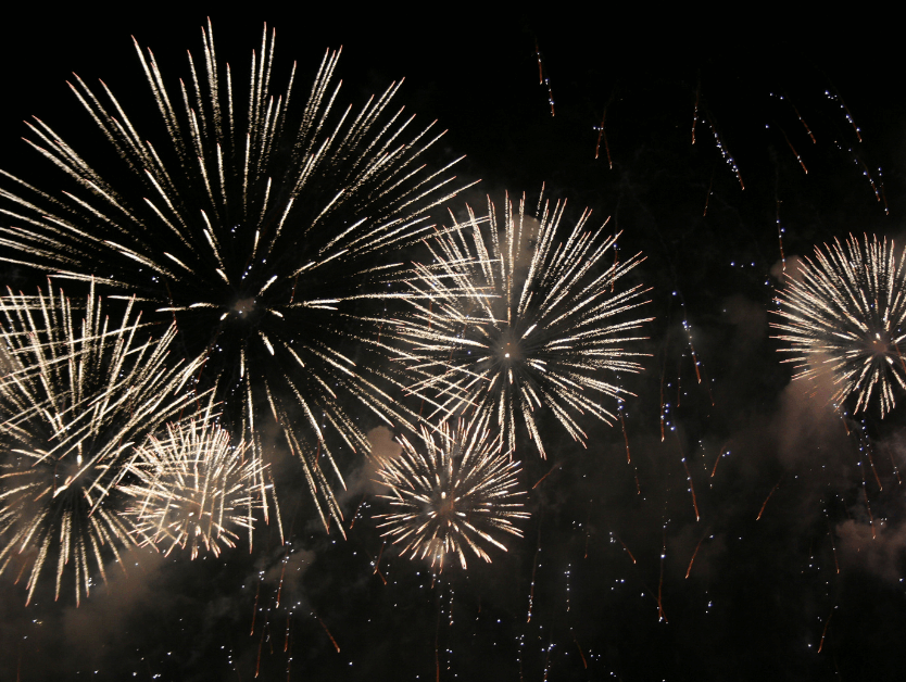 Fireworks in the sky