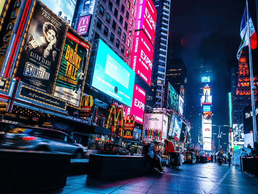 Times Square at night