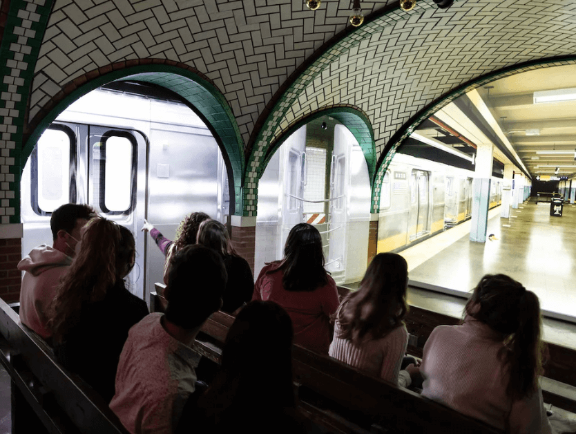 The inside of one of RiseNY's exhibits