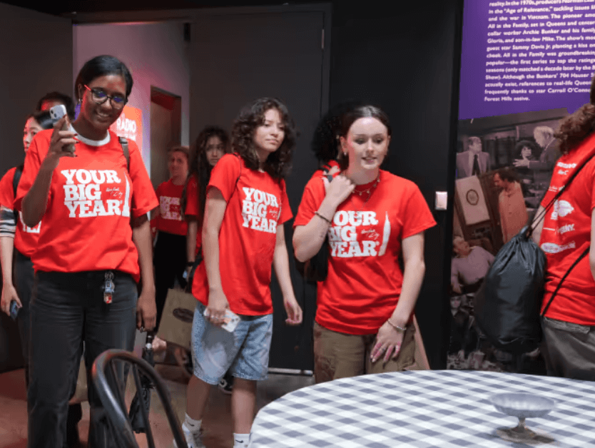 A group of students enjoying a trip to RiseNY