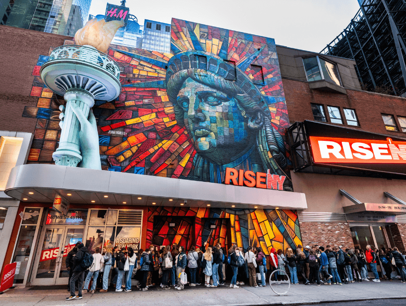 The outside facade and mural of RiseNY