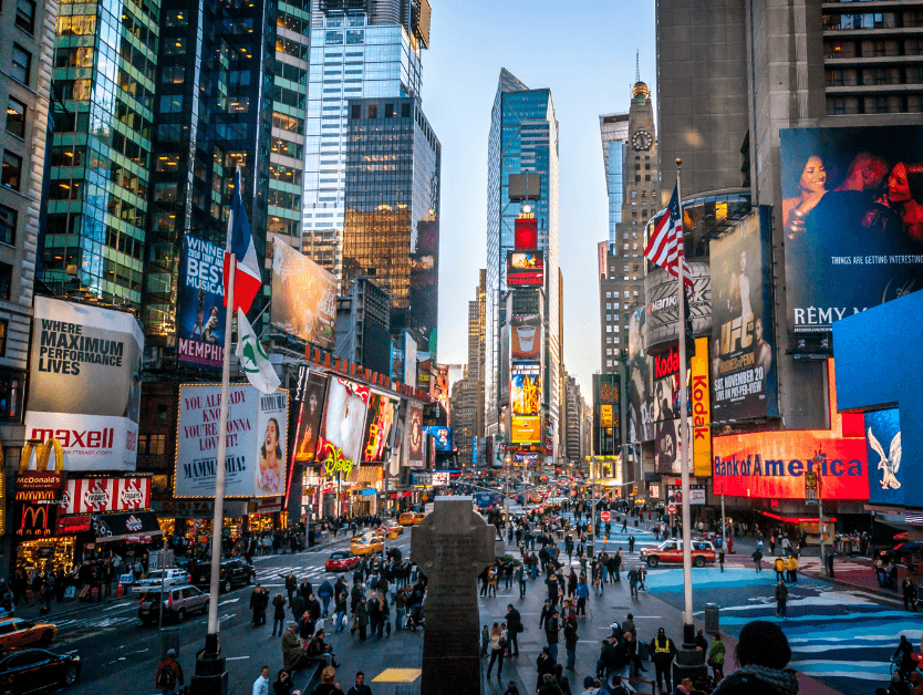 A photo of Times Square in New York City