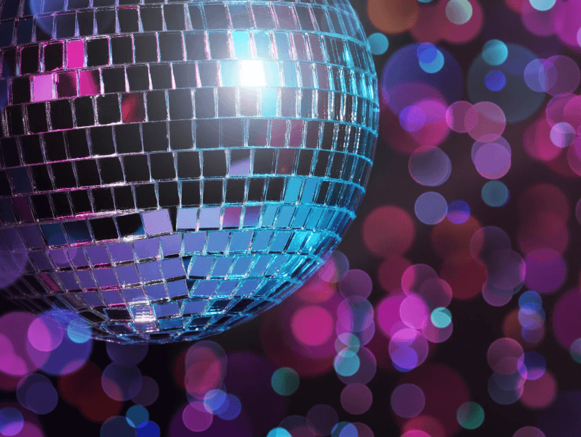 A photo of a disco ball