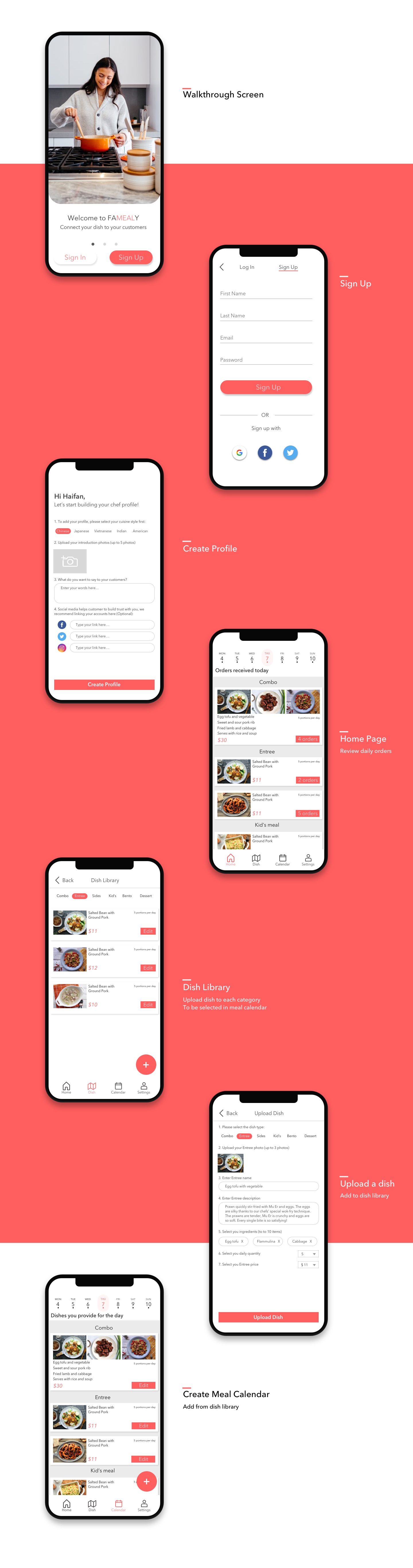 Famealy chef-side app design