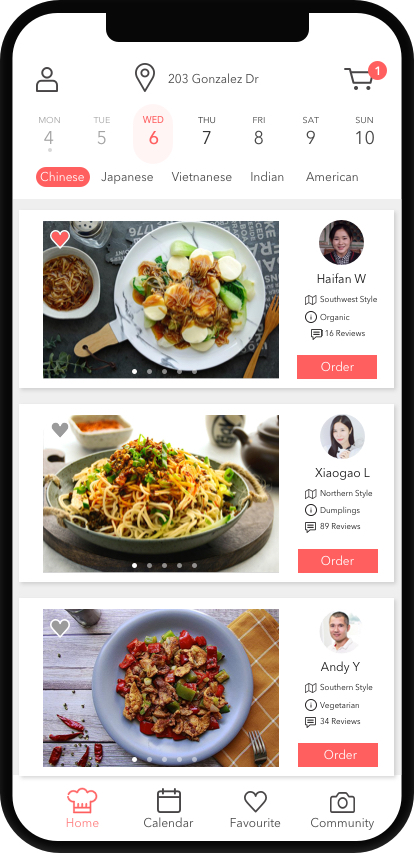 Final homepage design