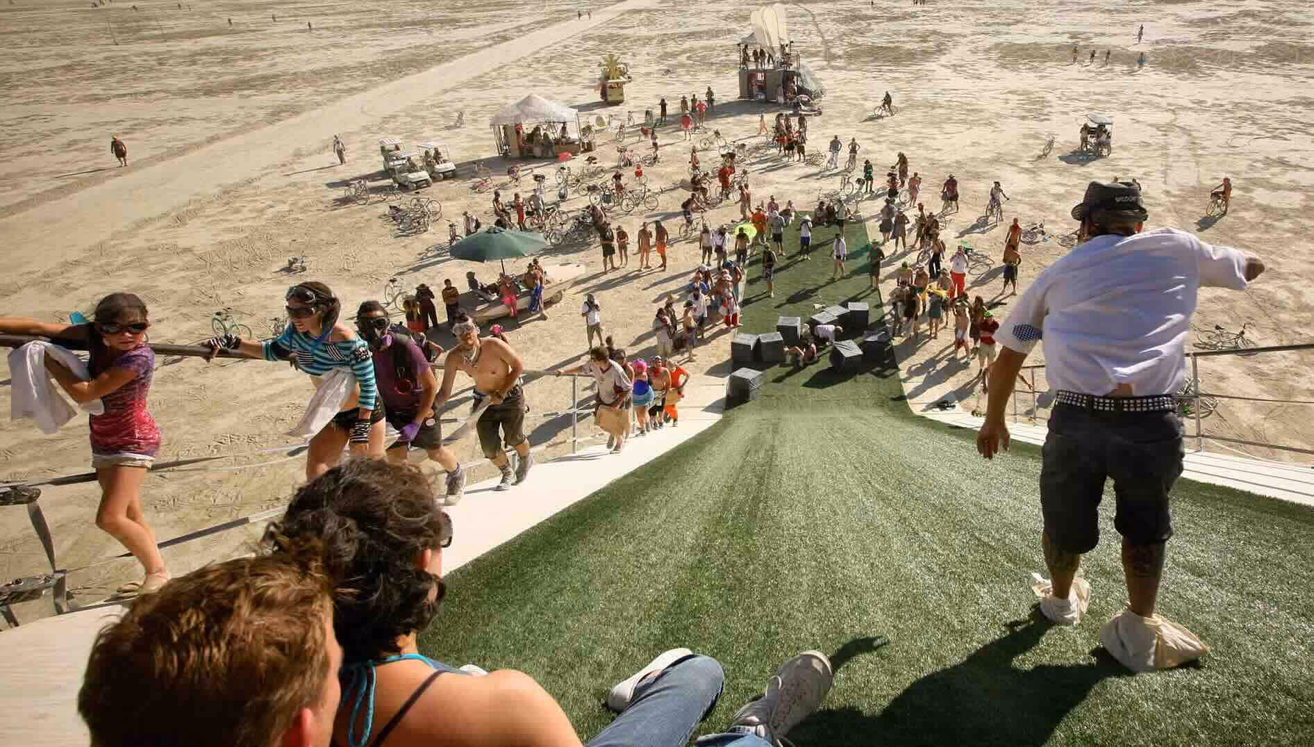 The Wedge art installation by The Windmill Factory at Burning Man 2009