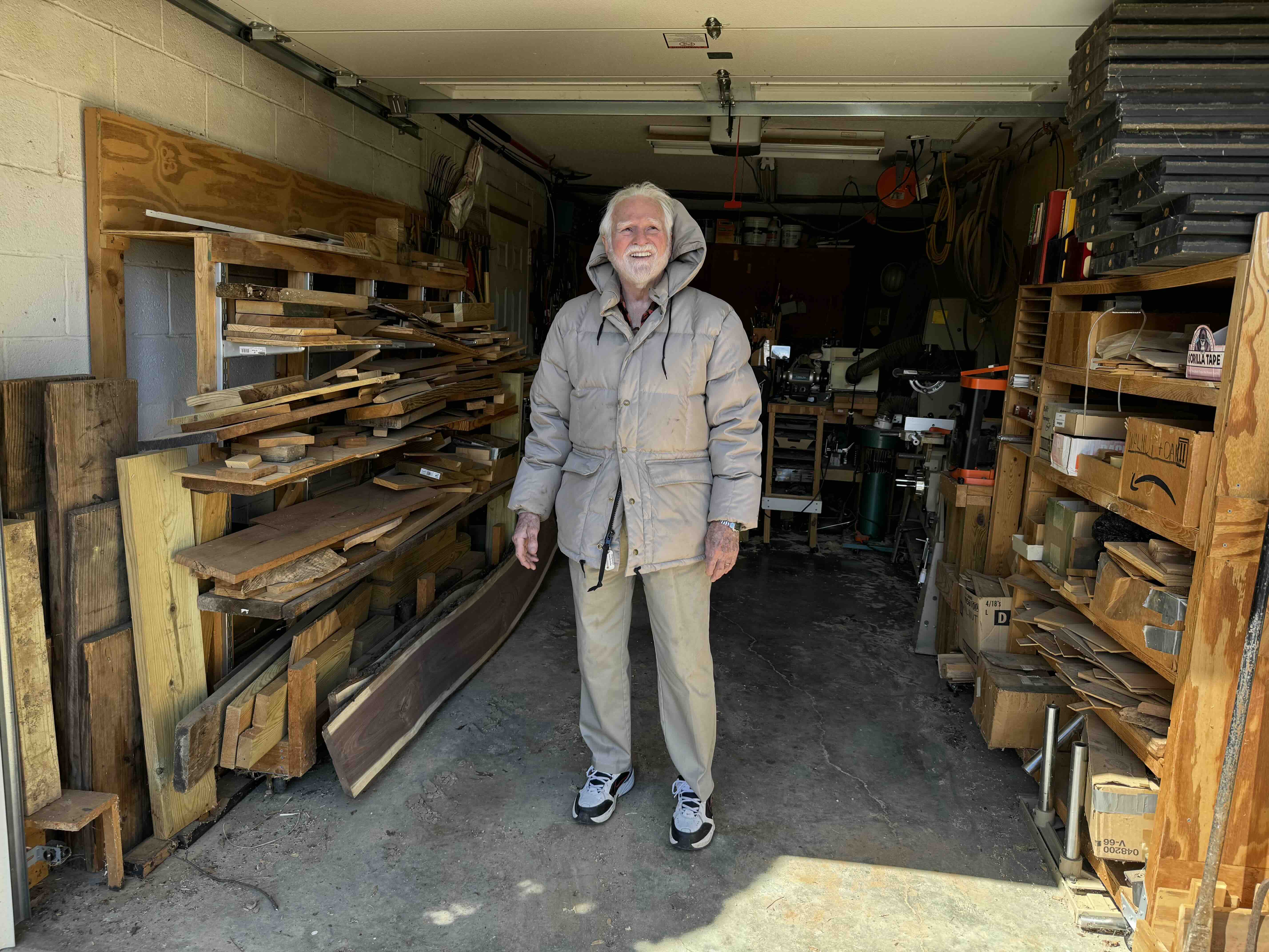 Lee Morris in the woodshop