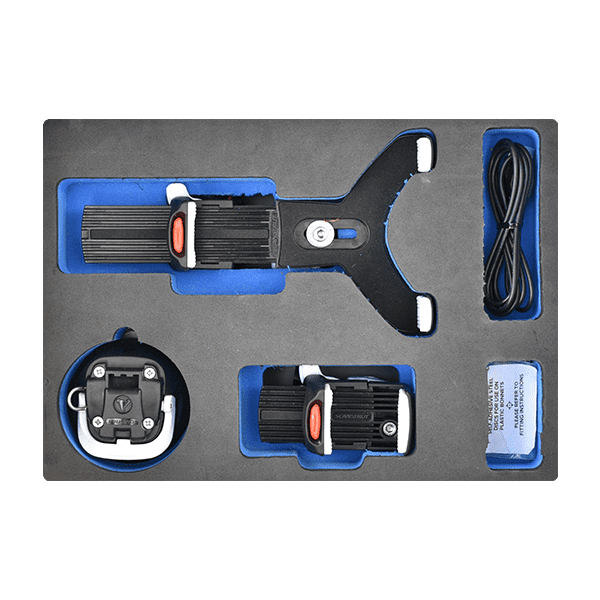 onTrak GPS kit and mounts in a foam-lined case