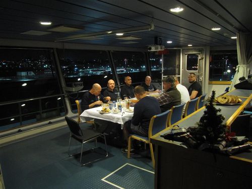 How does a ship’s crew spend Christmas?