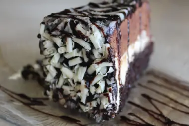 A PICTURE OF CHOCOLATE CHEESECAKE AND A LINK TO ITALIAN FOOD DELIVERY MENU OPTIONS