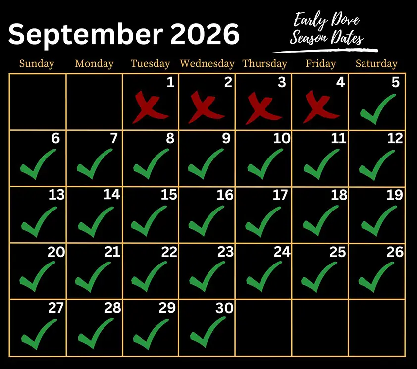 Arkansas Early Dove Season Dates 2026