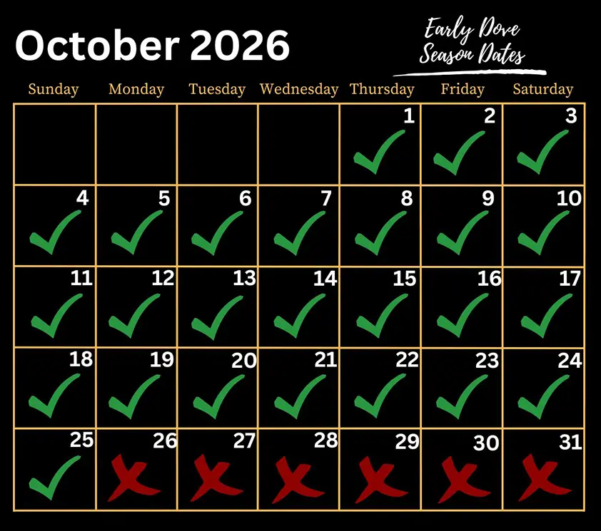 Arkansas Early Dove Season Dates 2026