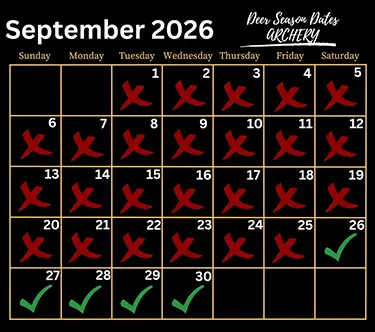arkansas deer season dates september 2026