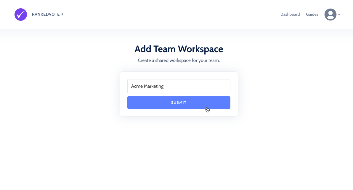 Adding a Team Workspace