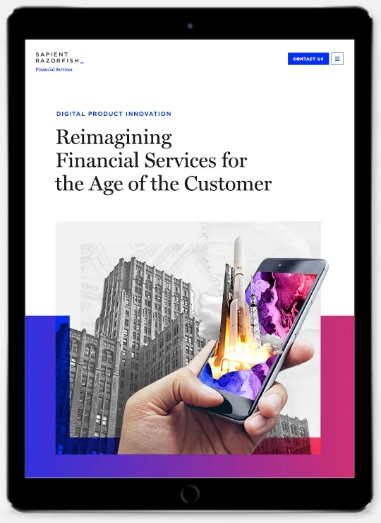 Landing page section on a tablet, 1 of 8