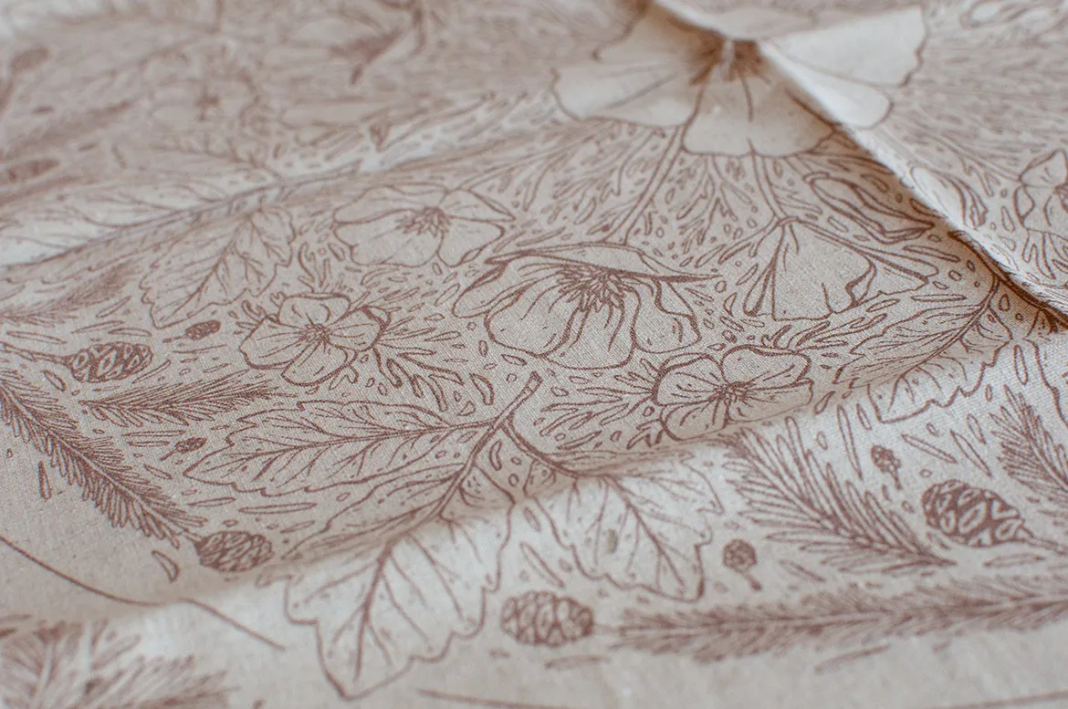 The Land bandana on natural cotton