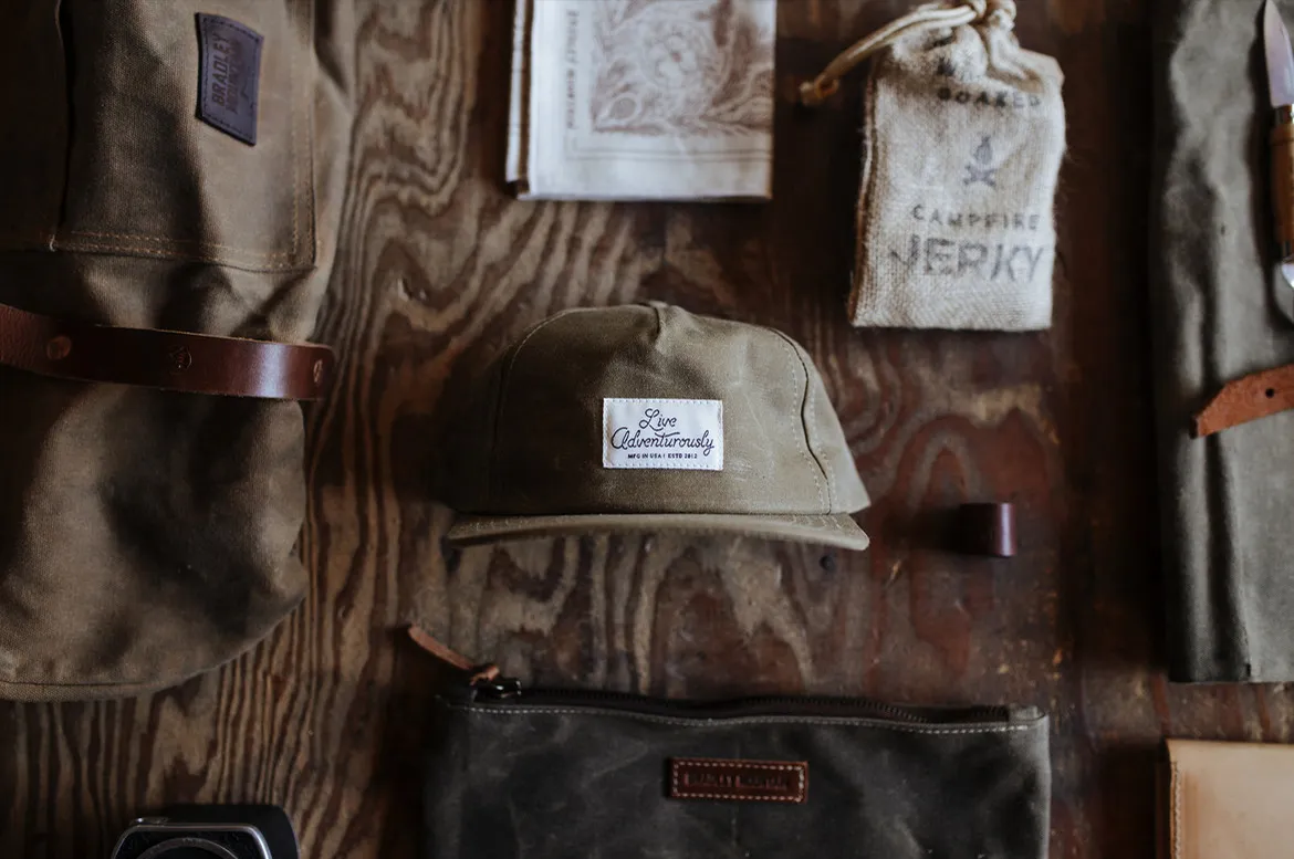 The Bradley Mountain bandana collection with leather goods