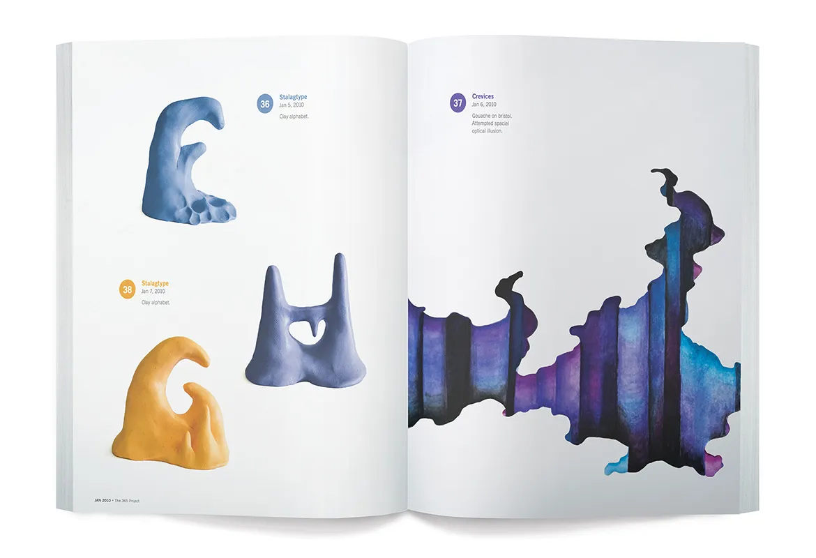 Spread from The 365 Project book
